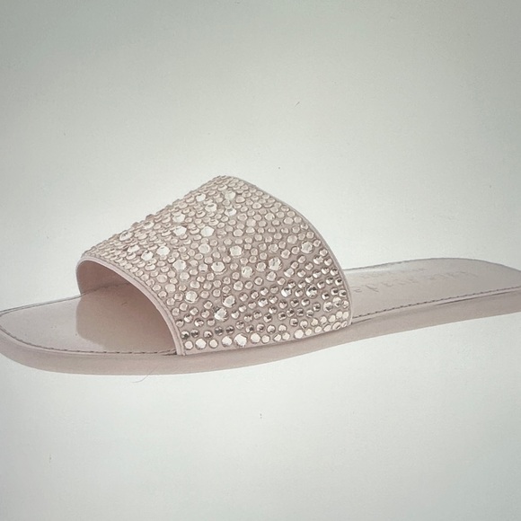 kate spade Shoes - Brand New $120 Kate Spade Pink Rhinestone All That Glitters Slide Sandals sz 9.5